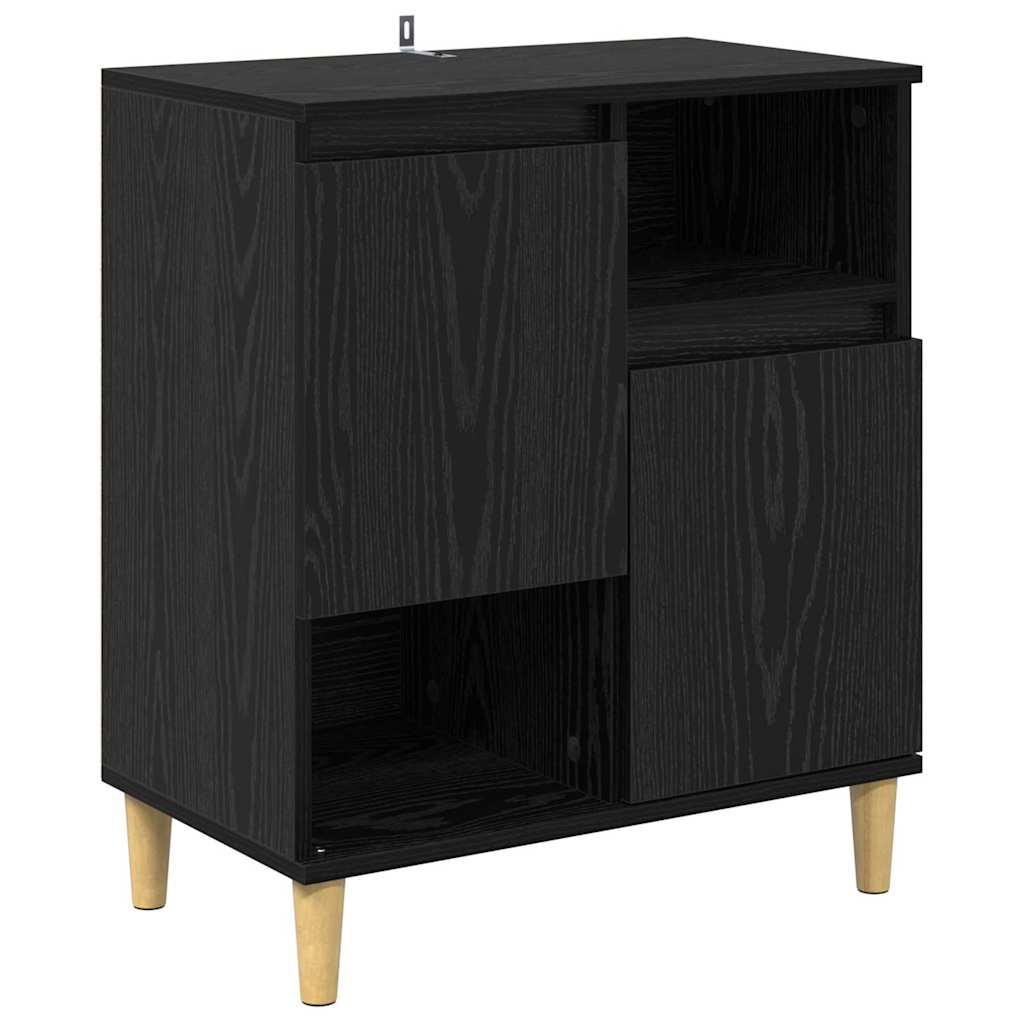 Sideboards 2 stk. Sort eg 60 x 35 x 70 cm Konstrueret træ