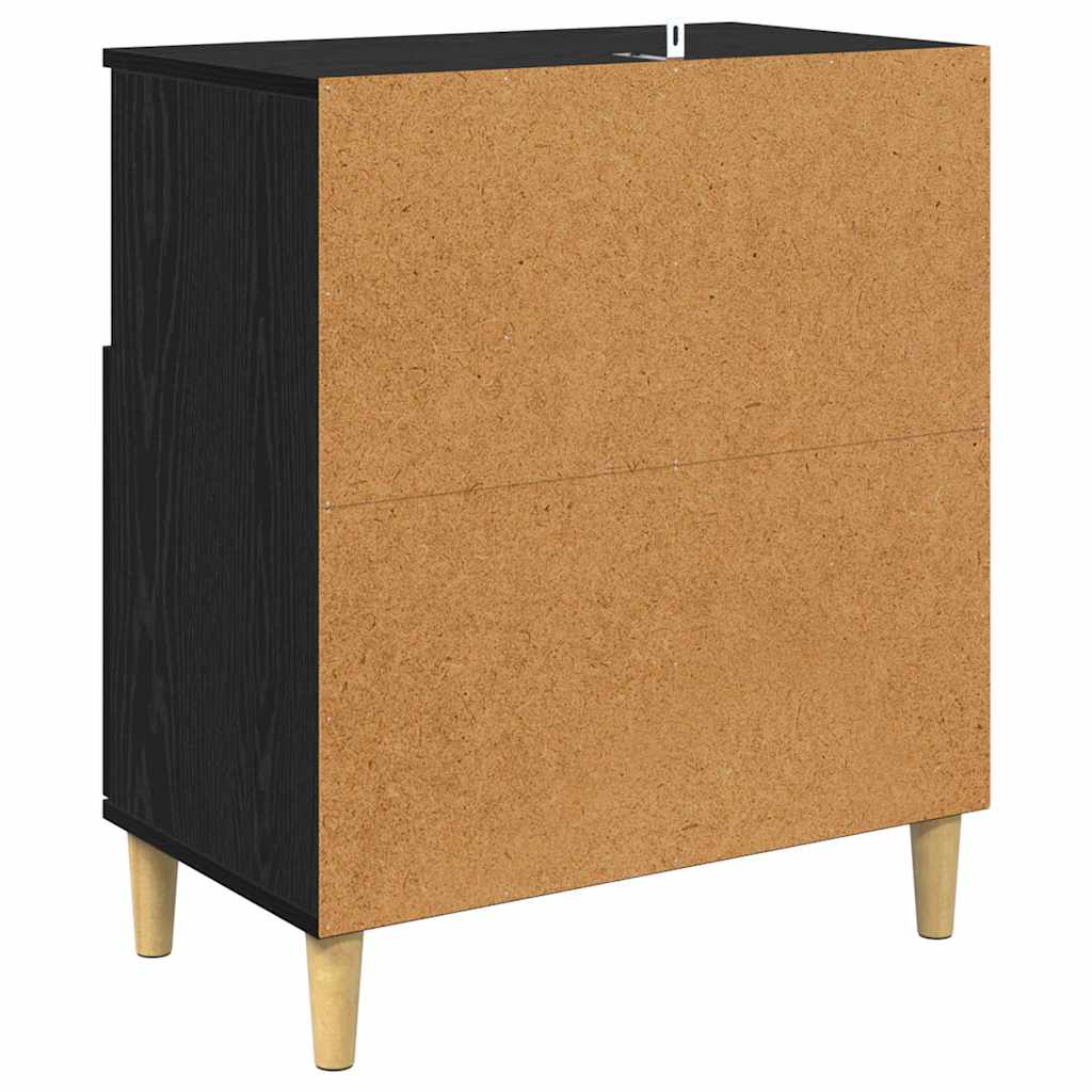 Sideboards 2 stk. Sort eg 60 x 35 x 70 cm Konstrueret træ