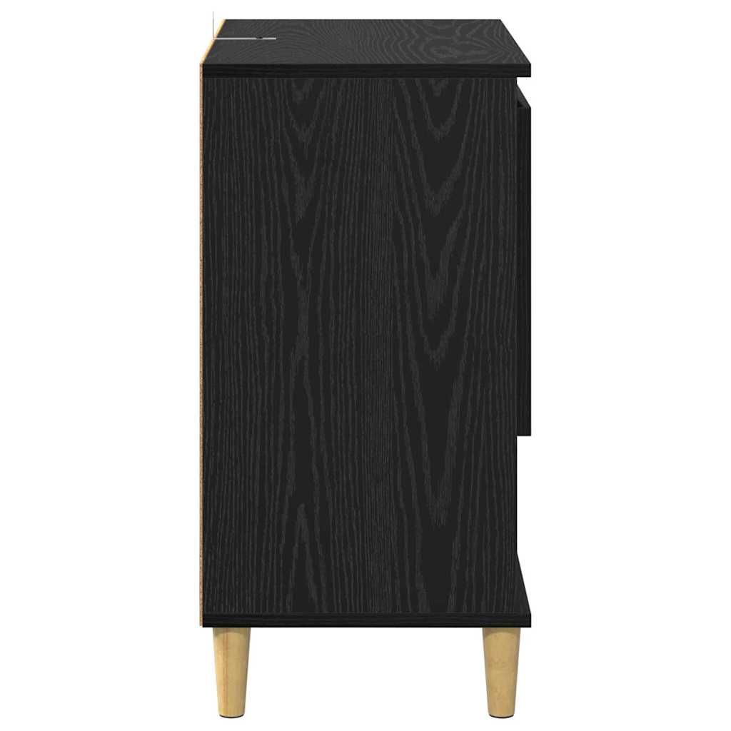 Sideboards 2 stk. Sort eg 60 x 35 x 70 cm Konstrueret træ