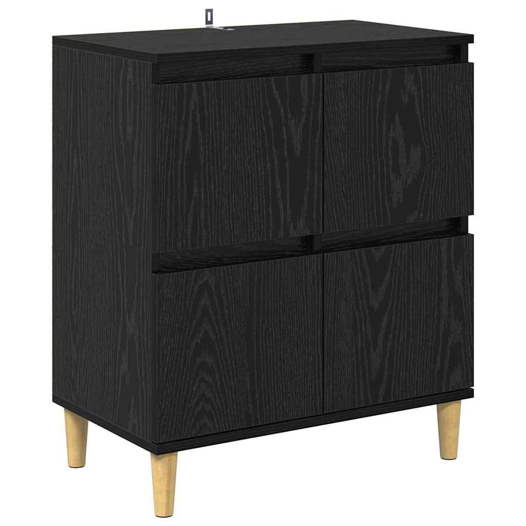 Sideboards 3 stk. Sort eg 60 x 35 x 70 cm Konstrueret træ