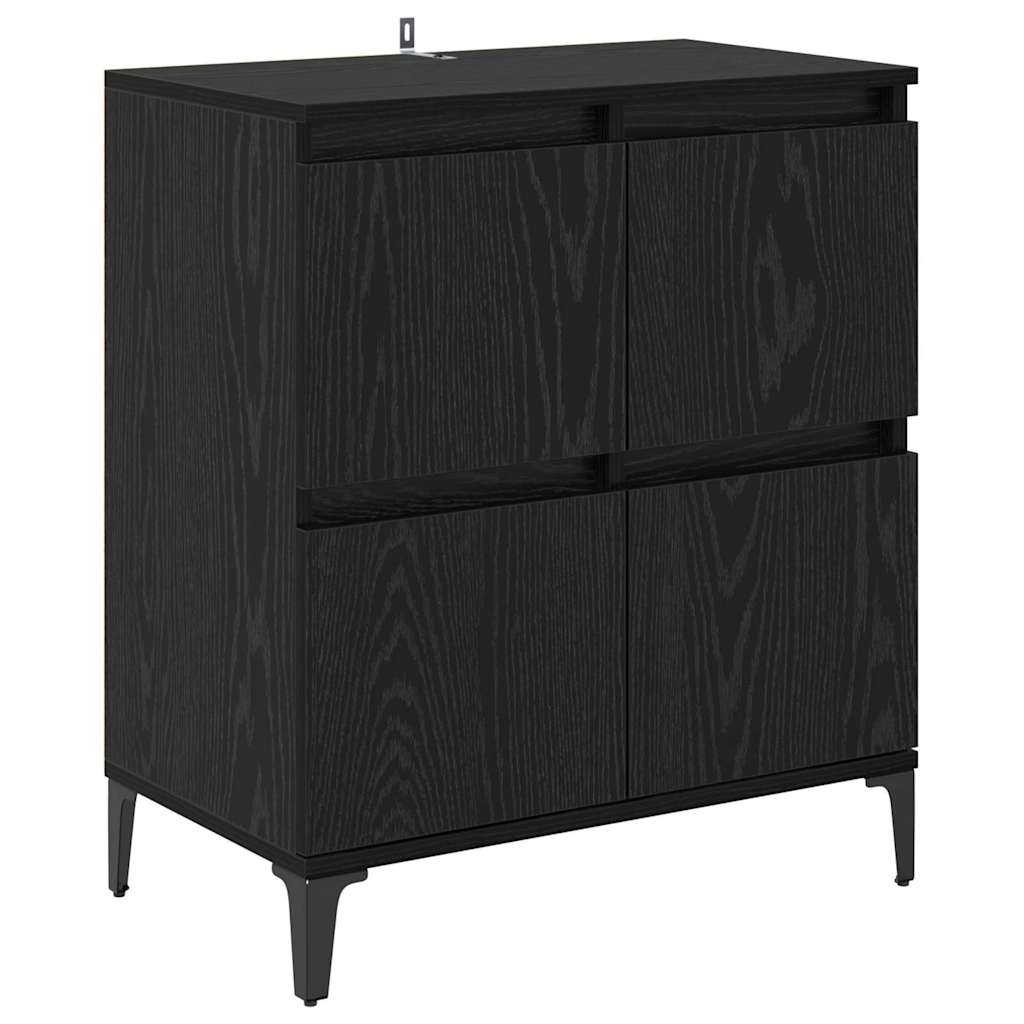 Sideboards 2 stk. Sort eg 60 x 35 x 70 cm Konstrueret træ