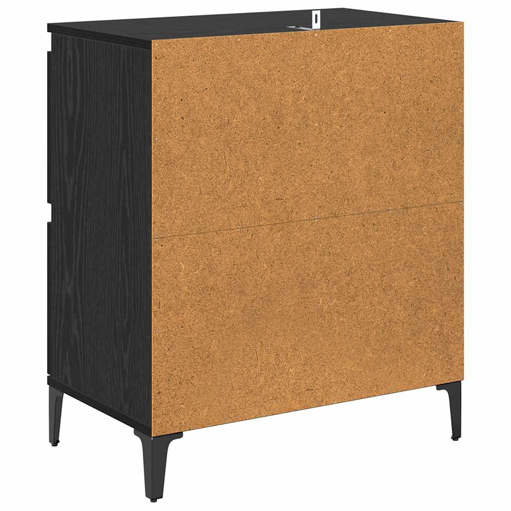 Sideboards 2 stk. Sort eg 60 x 35 x 70 cm Konstrueret træ