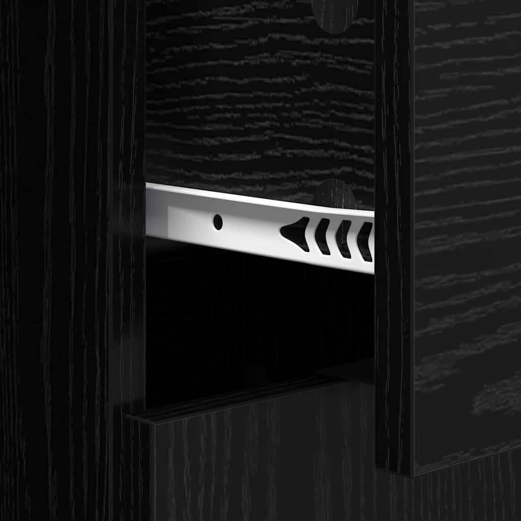 Sideboards 2 stk. Sort eg 60 x 30 x 70 cm Konstrueret træ