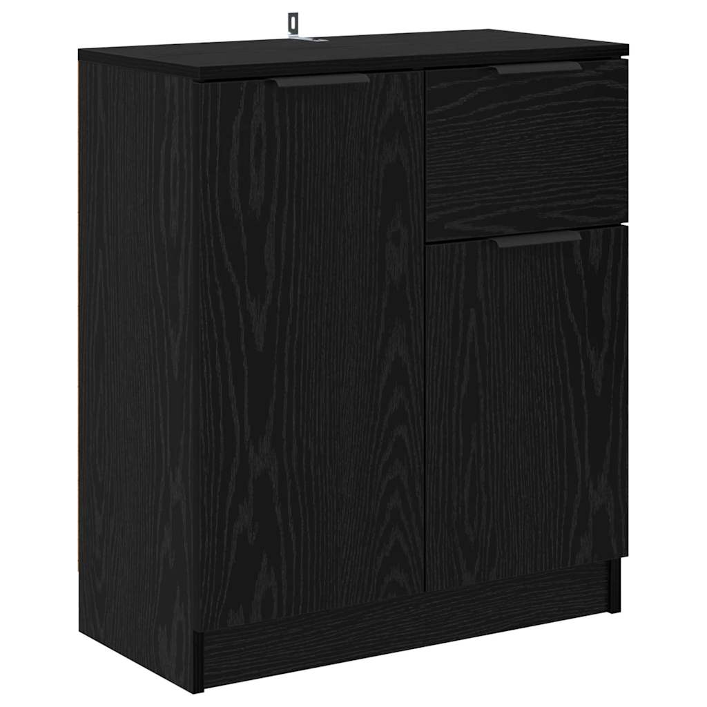 Sideboards 2 stk. Sort eg 60 x 30 x 70 cm Konstrueret træ