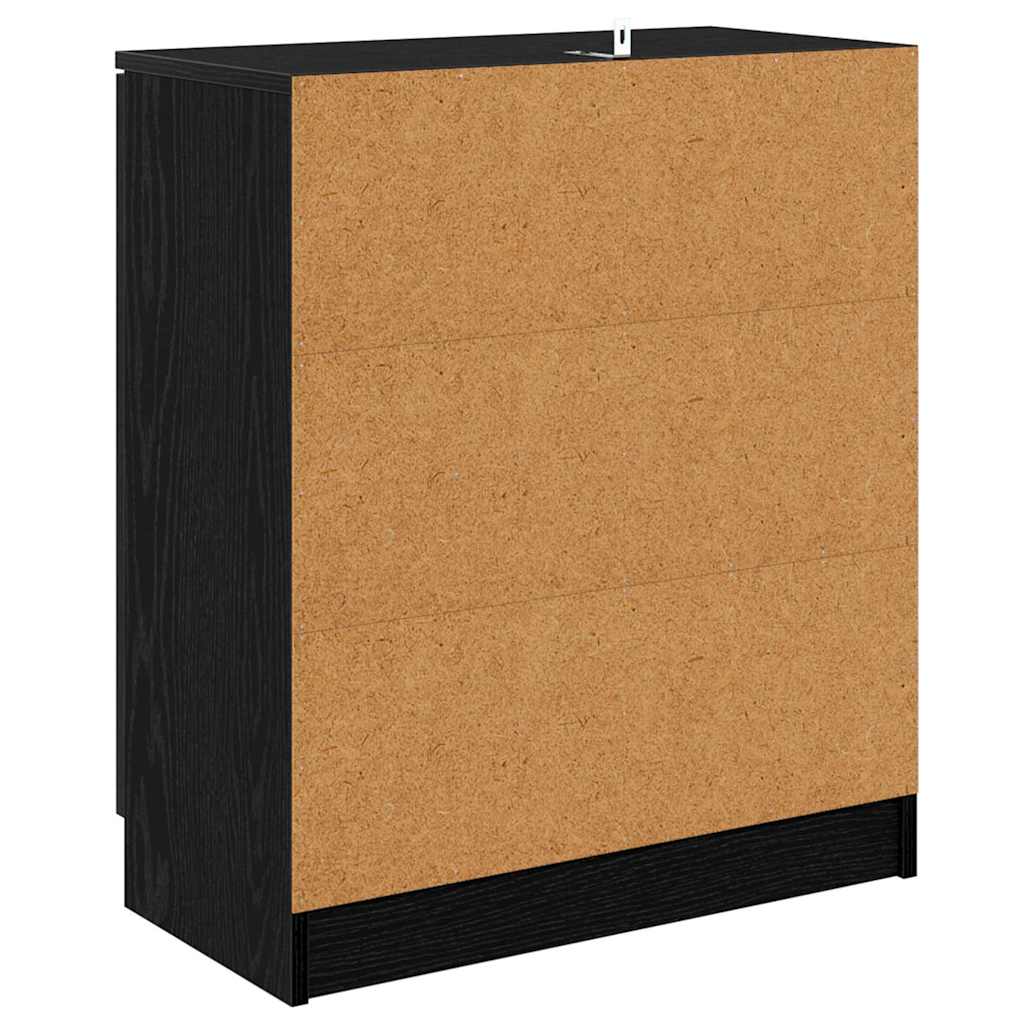 Sideboards 2 stk. Sort eg 60 x 30 x 70 cm Konstrueret træ