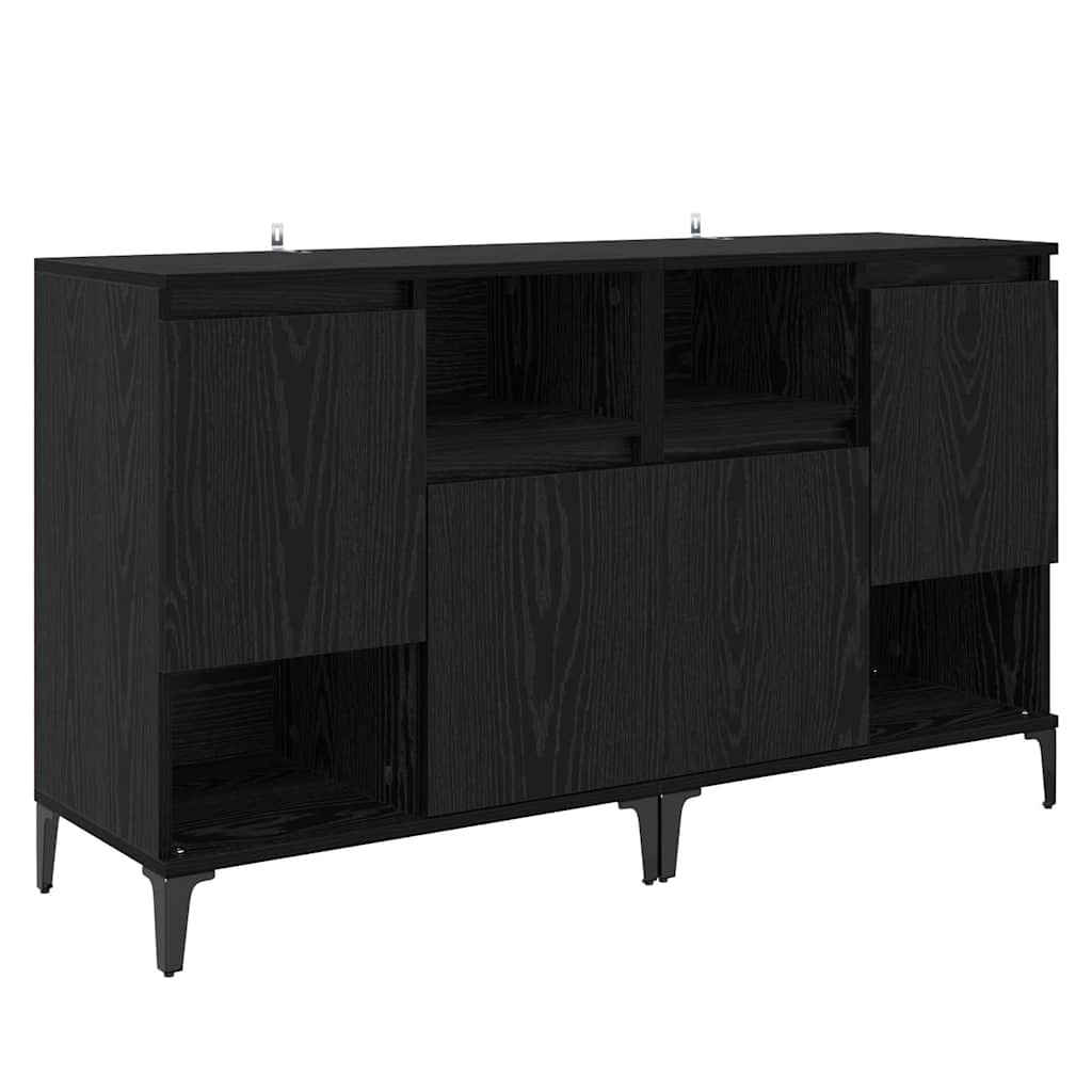 Sideboards 2 stk. Sort eg 60 x 35 x 70 cm Konstrueret træ
