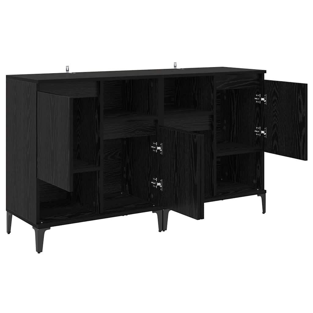 Sideboards 2 stk. Sort eg 60 x 35 x 70 cm Konstrueret træ