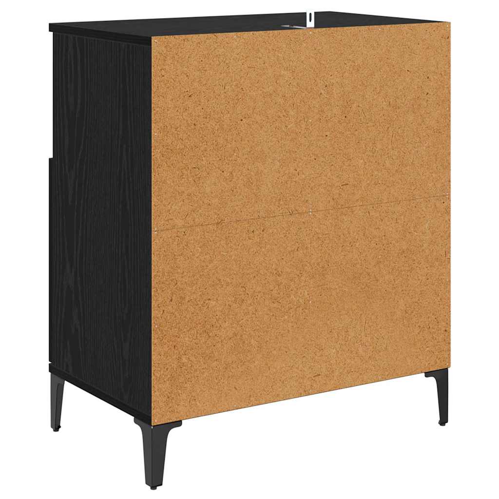 Sideboards 2 stk. Sort eg 60 x 35 x 70 cm Konstrueret træ