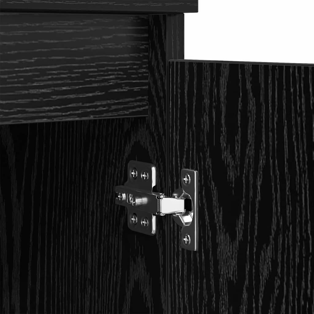 Sideboards 2 stk. Sort eg 60 x 35 x 70 cm Konstrueret træ
