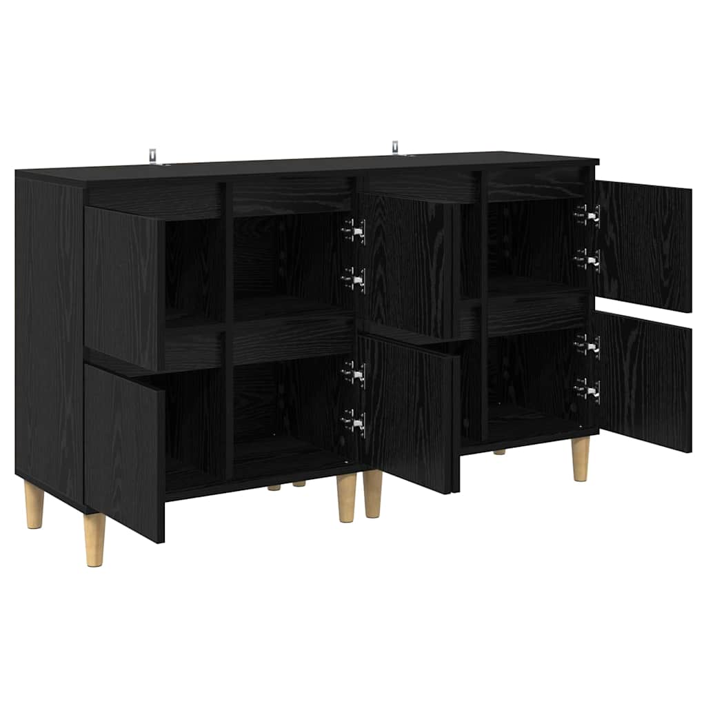 Sideboards 2 stk. Sort eg 60 x 35 x 70 cm Konstrueret træ
