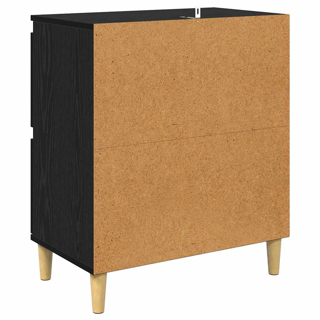 Sideboards 2 stk. Sort eg 60 x 35 x 70 cm Konstrueret træ