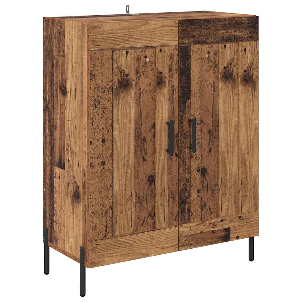 Highboard 2 stk. Gammelt træ 69,5 x 34 x 180 cm Konstrueret træ
