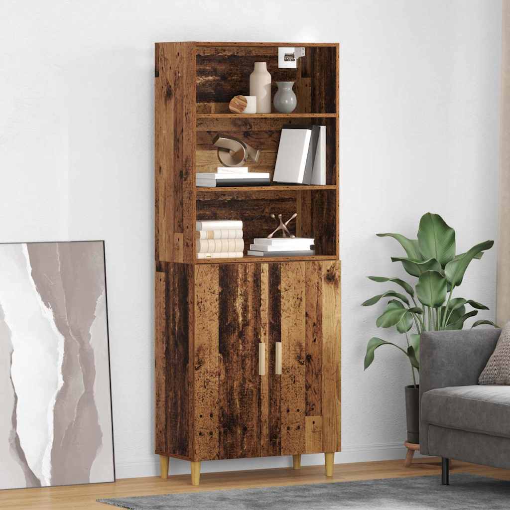 Highboard Gammelt træ 69,5 x 32,5 x 180 cm Konstrueret træ