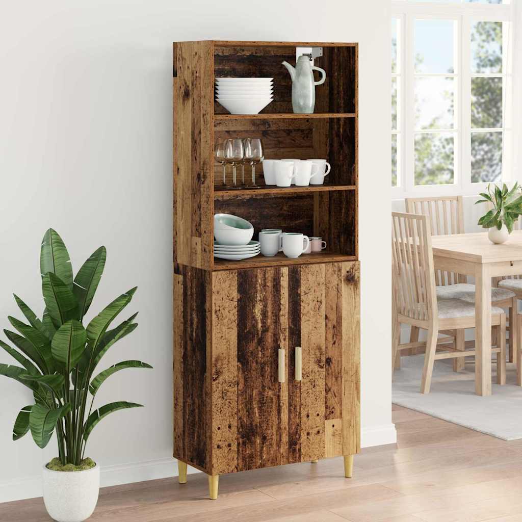 Highboard Gammelt træ 69,5 x 32,5 x 180 cm Konstrueret træ