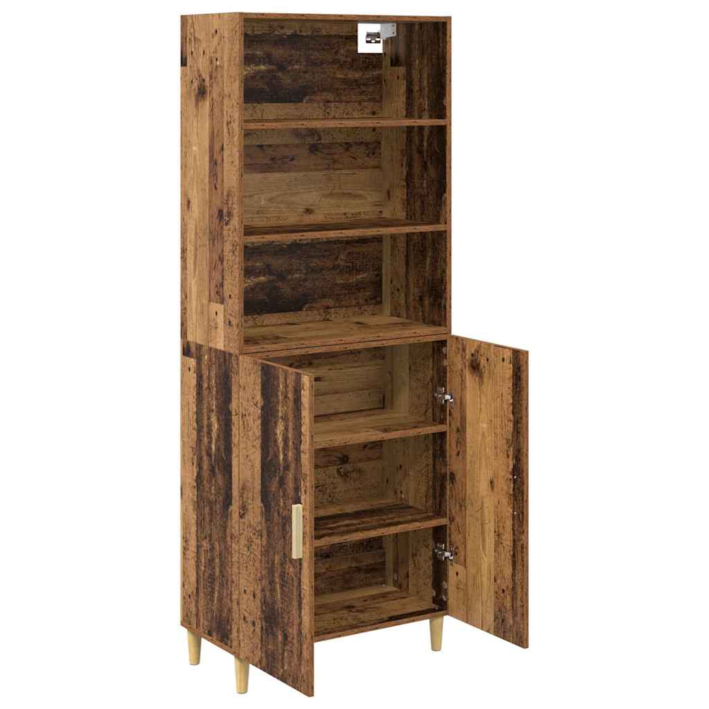 Highboard Gammelt træ 69,5 x 32,5 x 180 cm Konstrueret træ