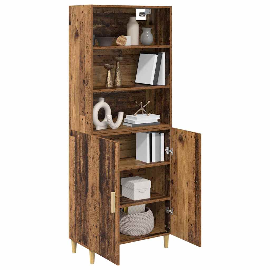 Highboard Gammelt træ 69,5 x 32,5 x 180 cm Konstrueret træ