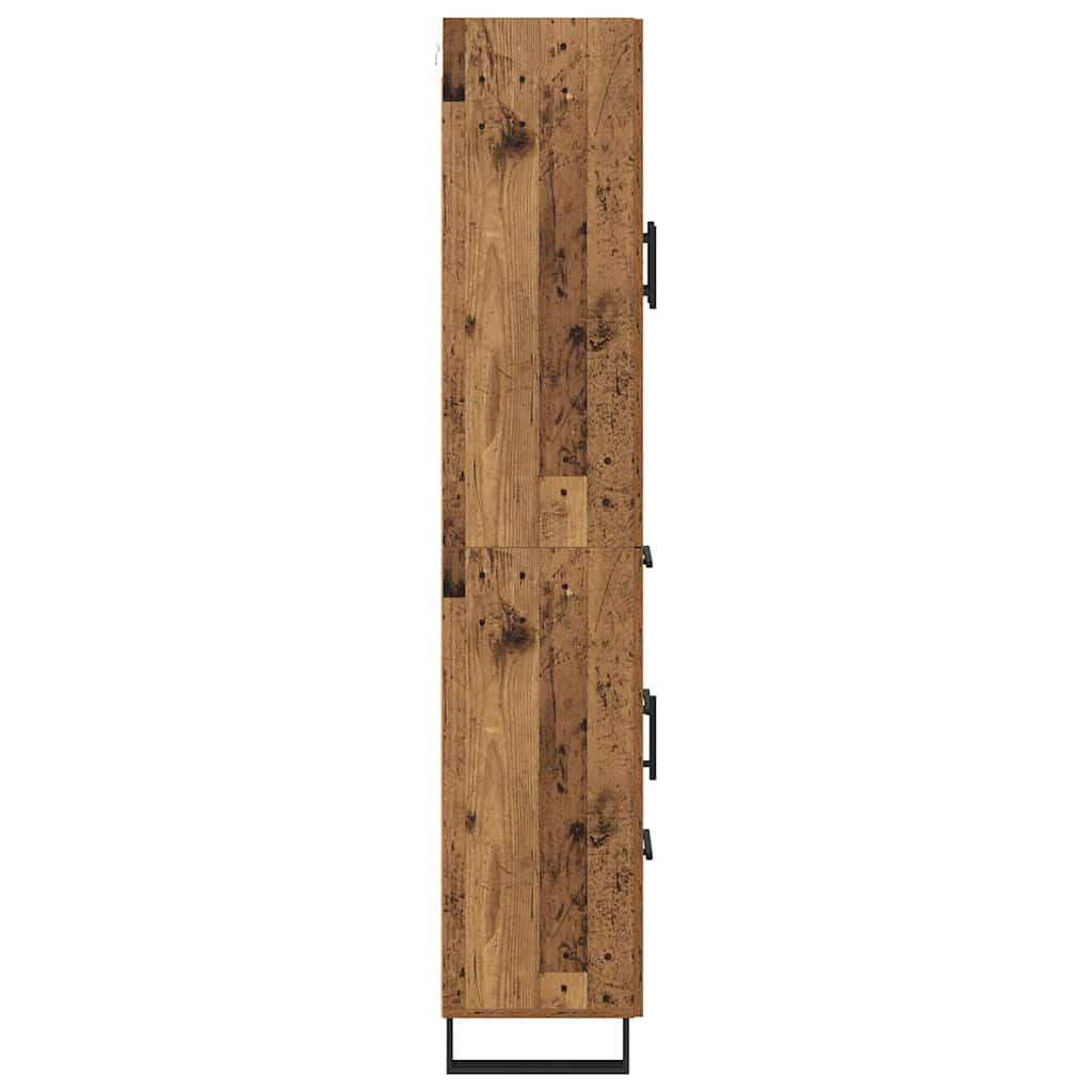 Highboard 2 stk. Gammelt træ 69,5 x 34 x 180 cm