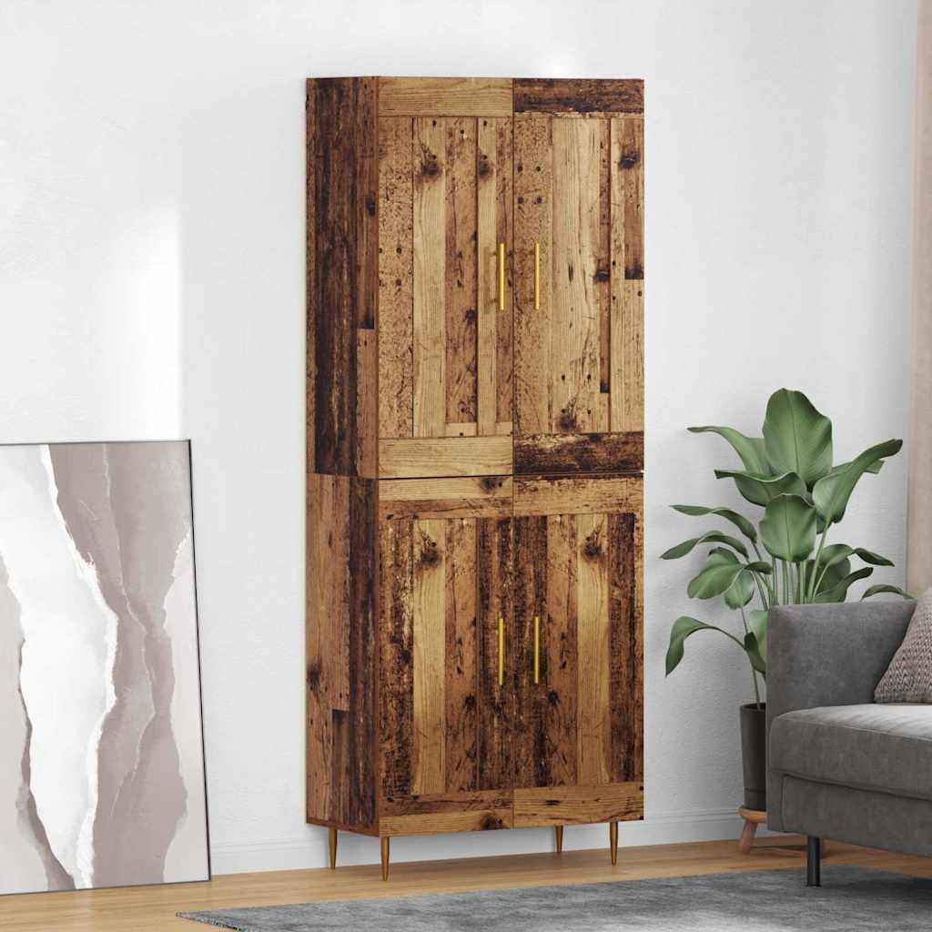 Highboard Gammelt træ 69,5 x 34 x 180 cm Konstrueret træ