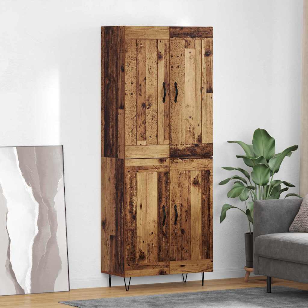 Highboard Gammelt træ 69,5 x 34 x 180 cm Konstrueret træ