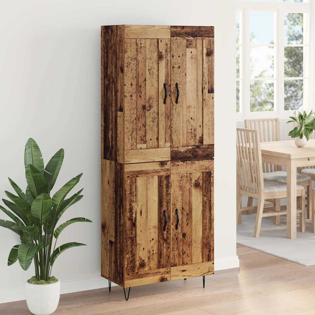 Highboard Gammelt træ 69,5 x 34 x 180 cm Konstrueret træ