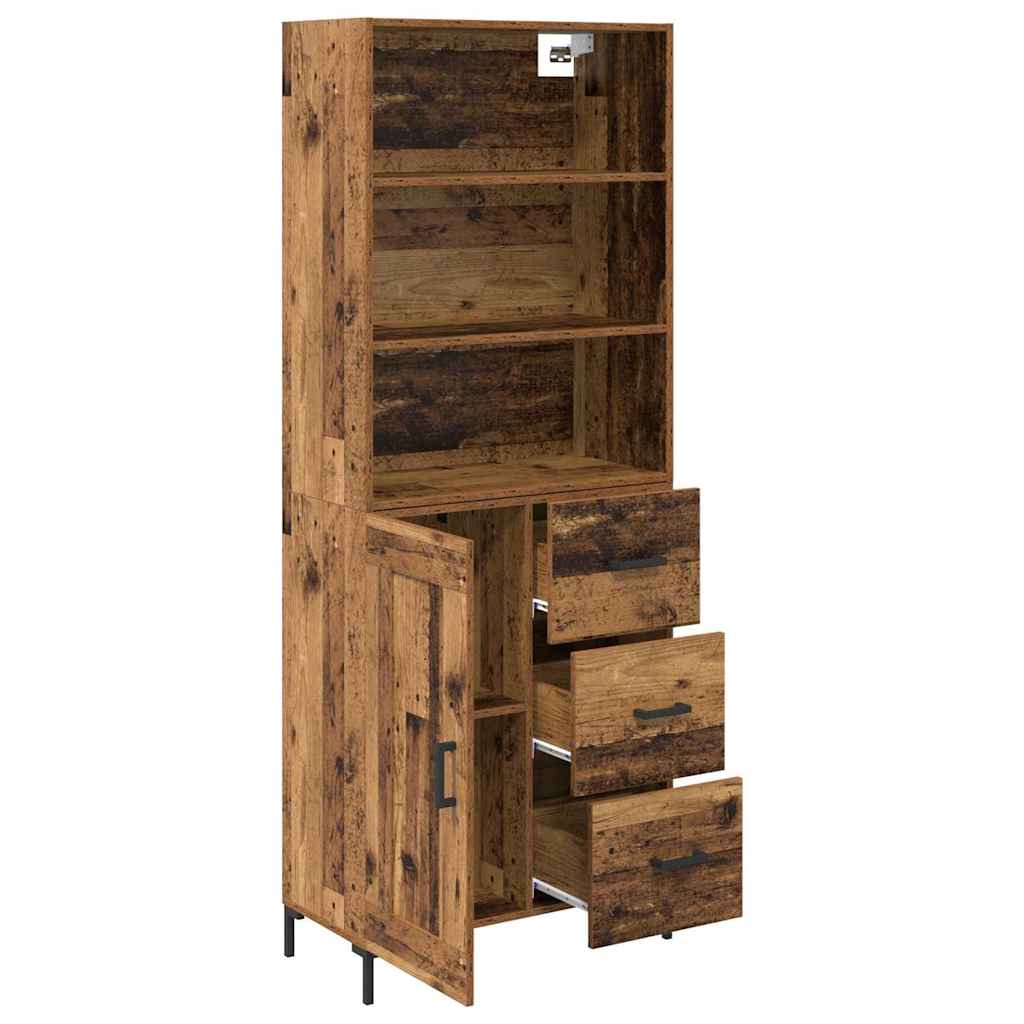Highboard Gammelt træ 69,5 x 34 x 180 cm Konstrueret træ