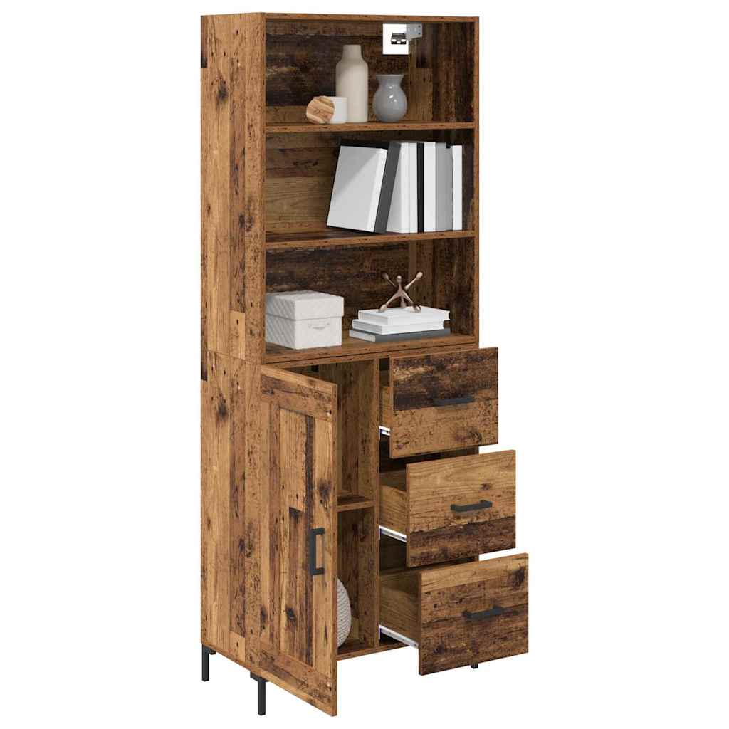 Highboard Gammelt træ 69,5 x 34 x 180 cm Konstrueret træ
