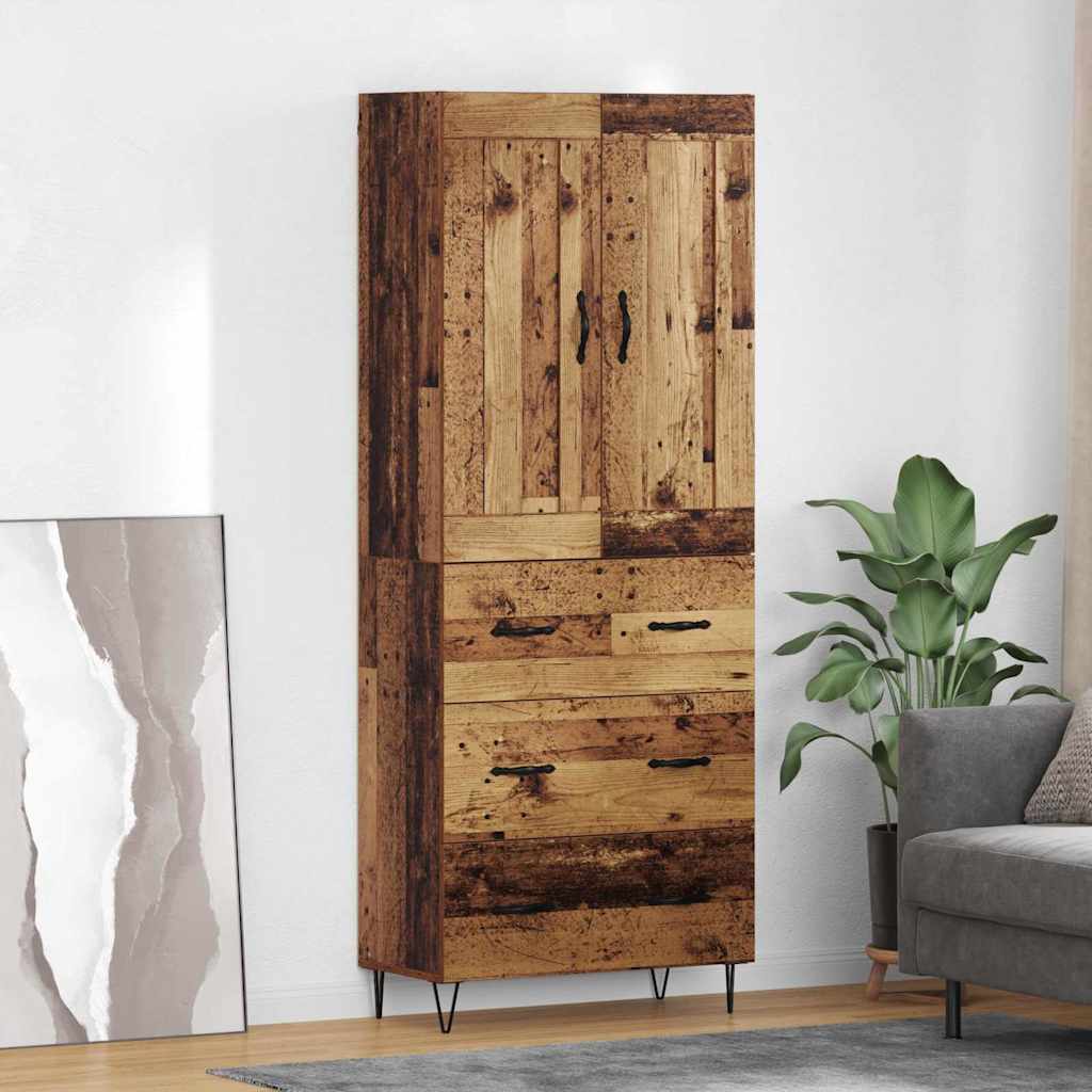 Highboard Gammelt træ 69,5 x 34 x 180 cm Konstrueret træ