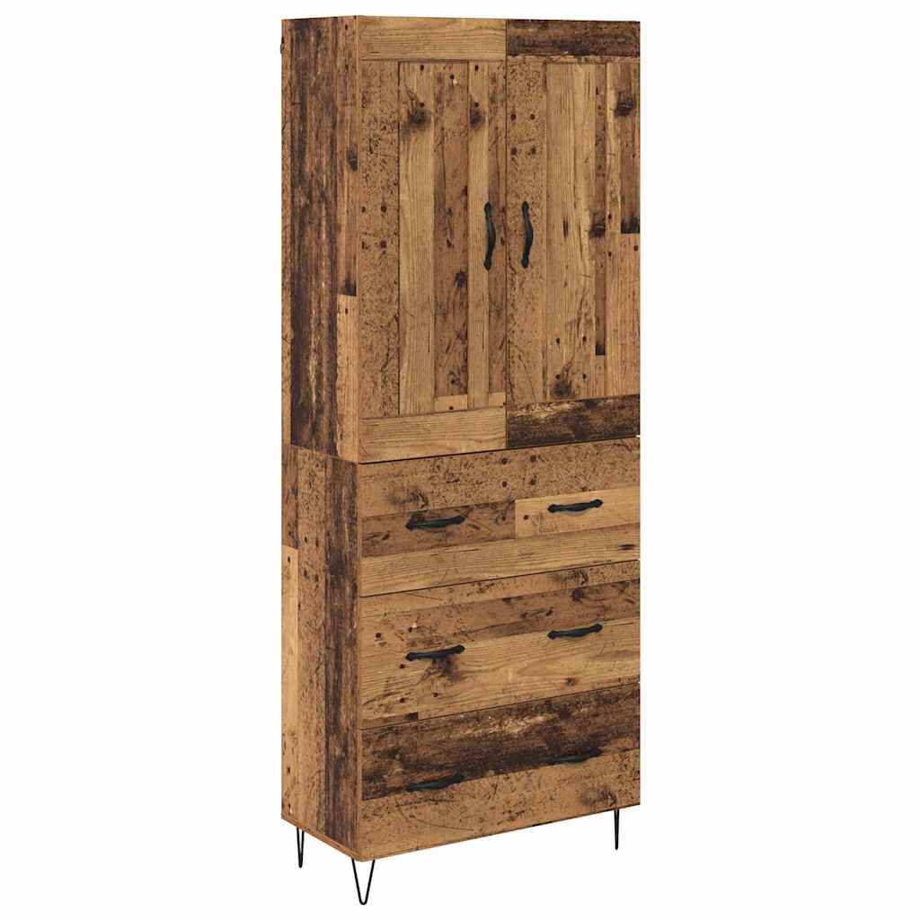 Highboard Gammelt træ 69,5 x 34 x 180 cm Konstrueret træ