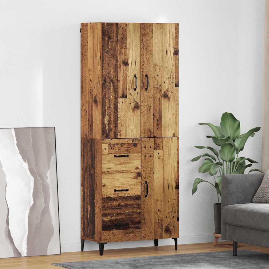 Highboard Gammelt træ 69,5 x 34 x 180 cm Konstrueret træ
