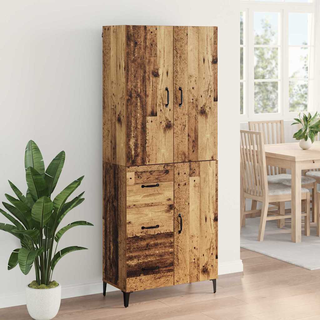 Highboard Gammelt træ 69,5 x 34 x 180 cm Konstrueret træ