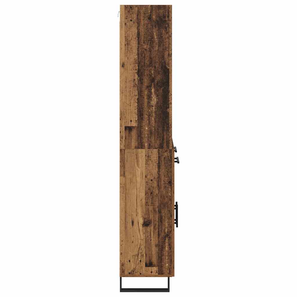 Highboard 2 stk. Gammelt træ 69,5 x 34 x 180 cm