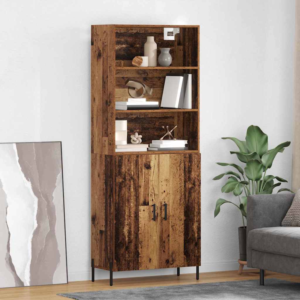 Highboard Gammelt træ 69,5 x 32,5 x 180 cm Konstrueret træ