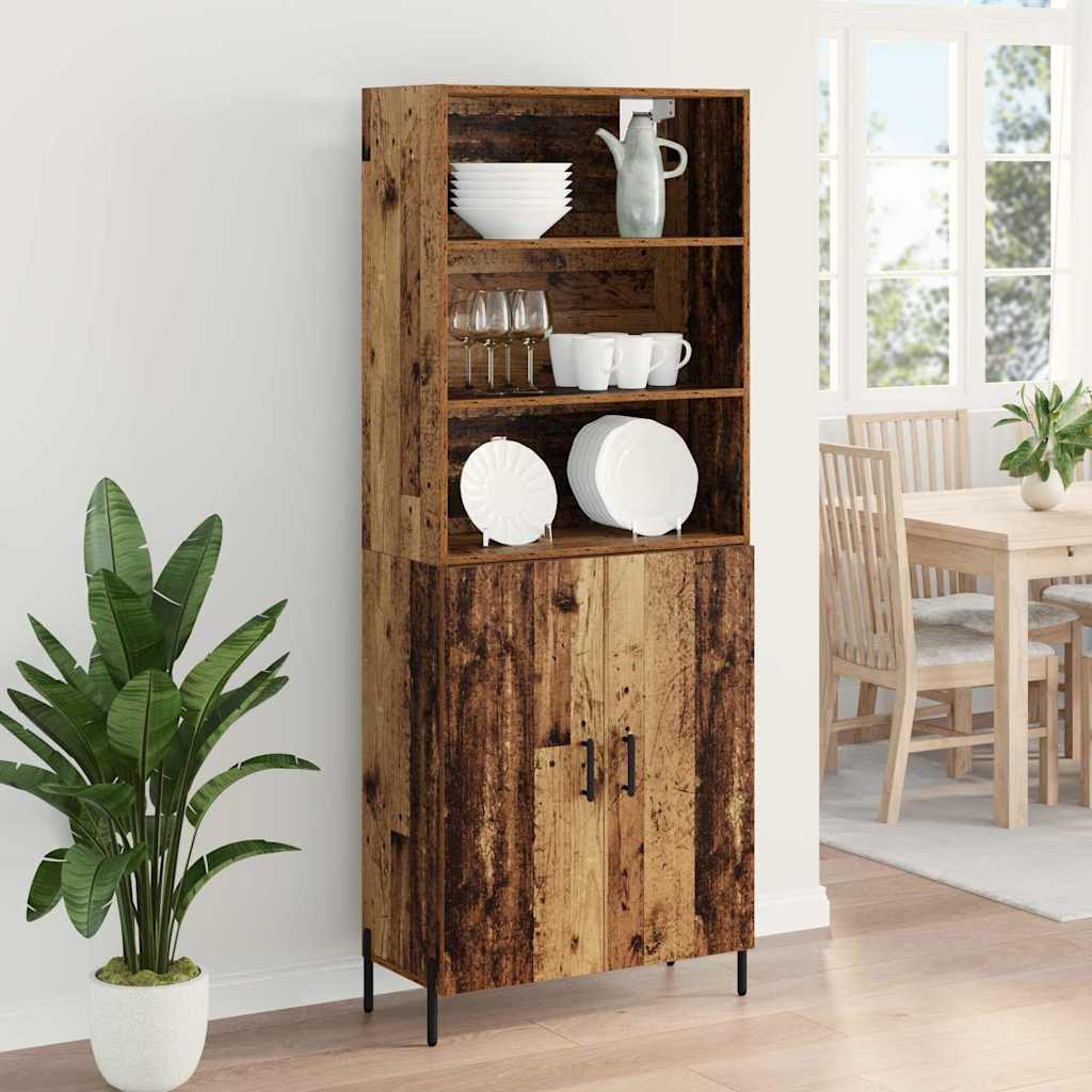 Highboard Gammelt træ 69,5 x 32,5 x 180 cm Konstrueret træ