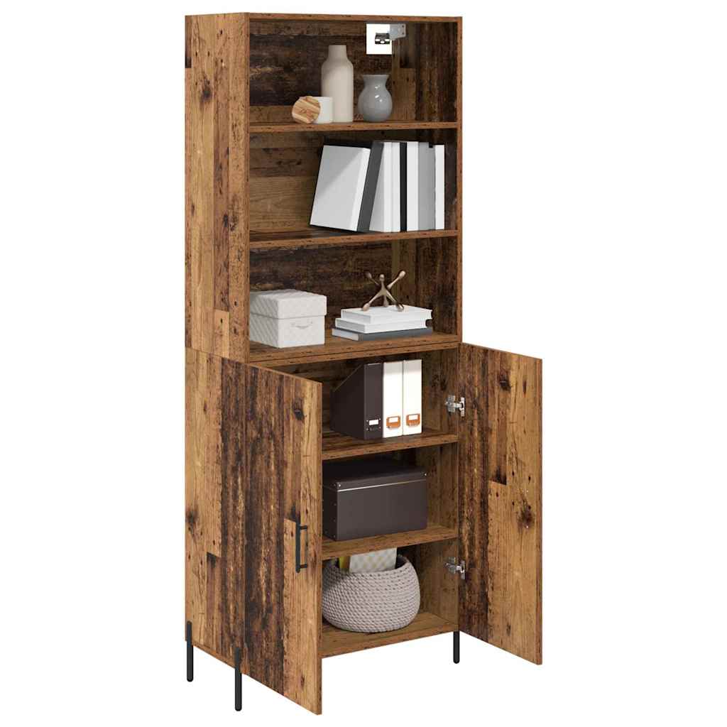 Highboard Gammelt træ 69,5 x 32,5 x 180 cm Konstrueret træ