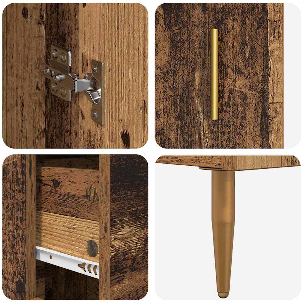 Highboard Gammelt træ 69,5 x 34 x 180 cm Konstrueret træ