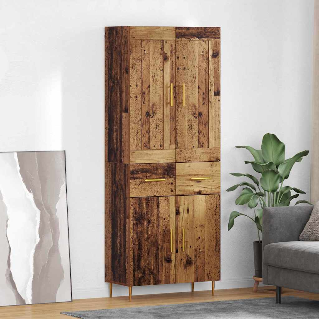 Highboard Gammelt træ 69,5 x 34 x 180 cm Konstrueret træ