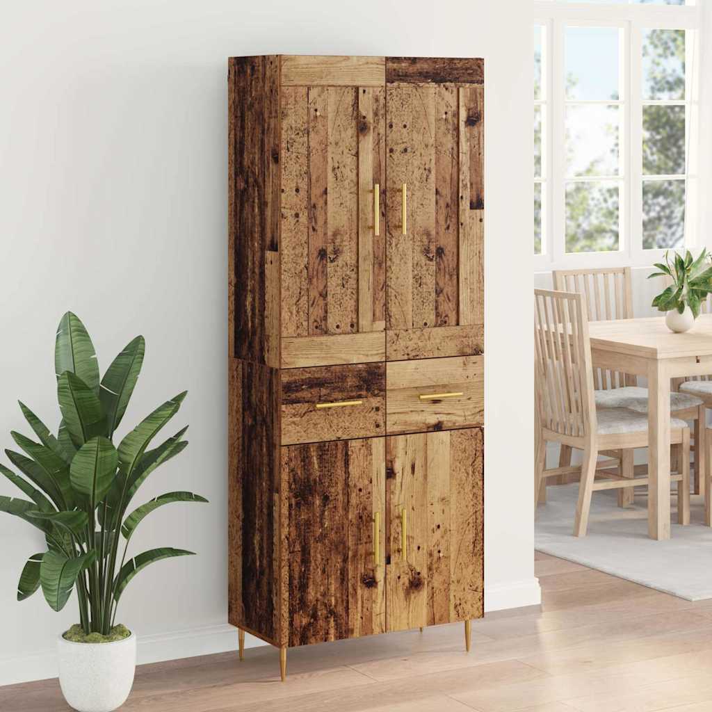 Highboard Gammelt træ 69,5 x 34 x 180 cm Konstrueret træ