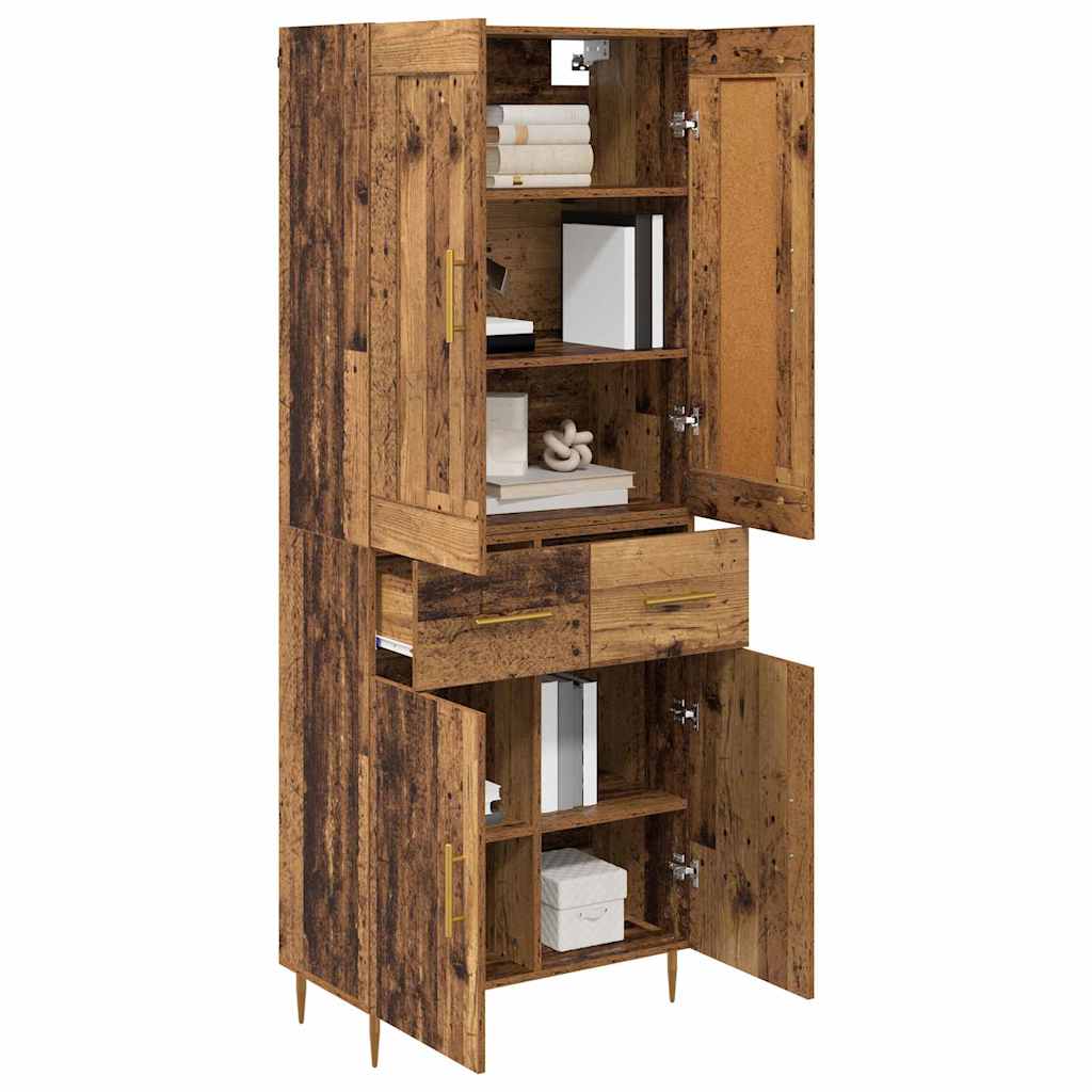 Highboard Gammelt træ 69,5 x 34 x 180 cm Konstrueret træ