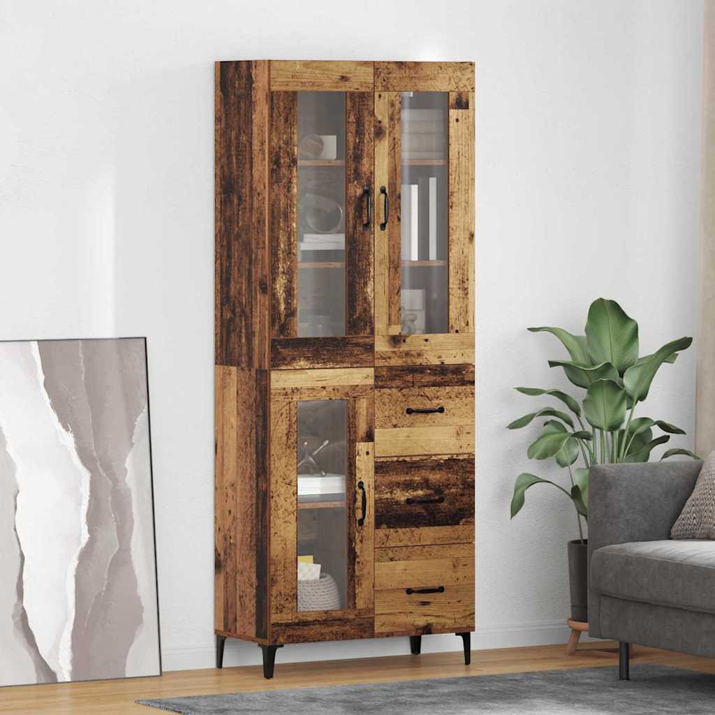 Highboard Gammelt træ 69,5 x 34 x 180 cm Konstrueret træ