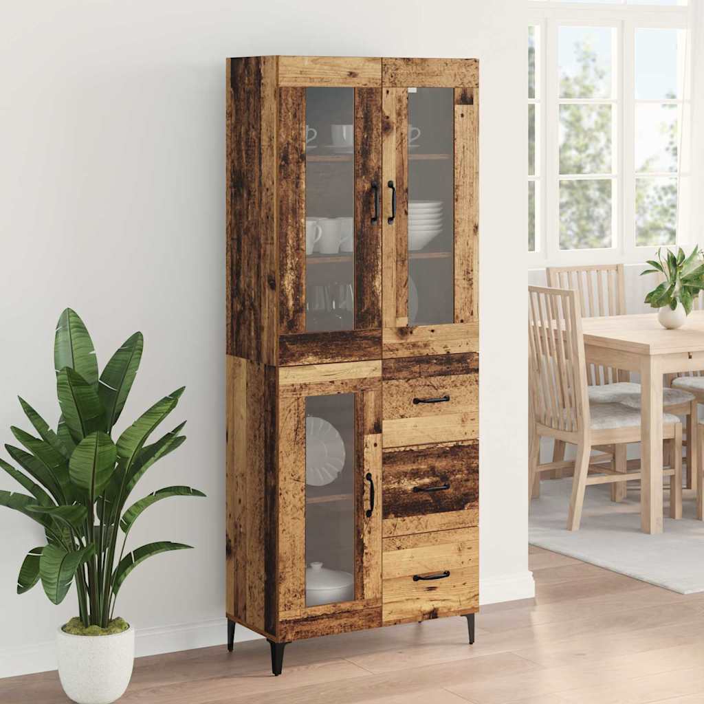Highboard Gammelt træ 69,5 x 34 x 180 cm Konstrueret træ