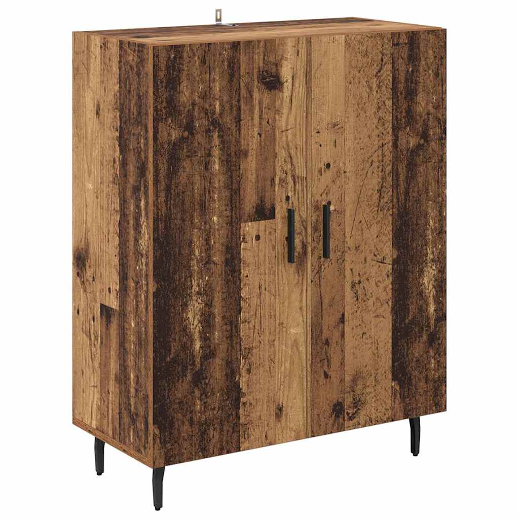 Highboard 2 stk. Gammelt træ 69,5 x 34 x 180 cm Konstrueret træ