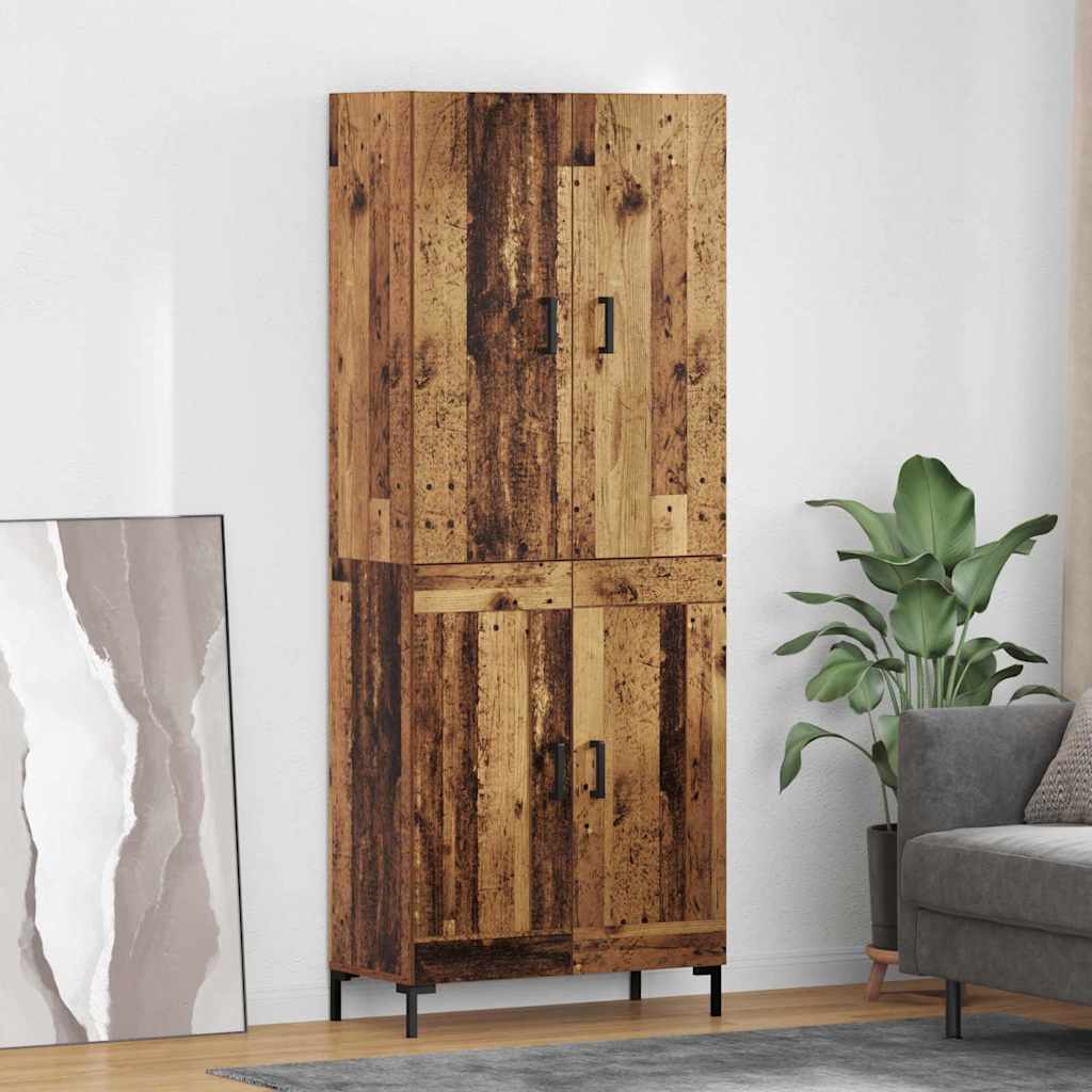 Highboard Gammelt træ 69,5 x 34 x 180 cm Konstrueret træ