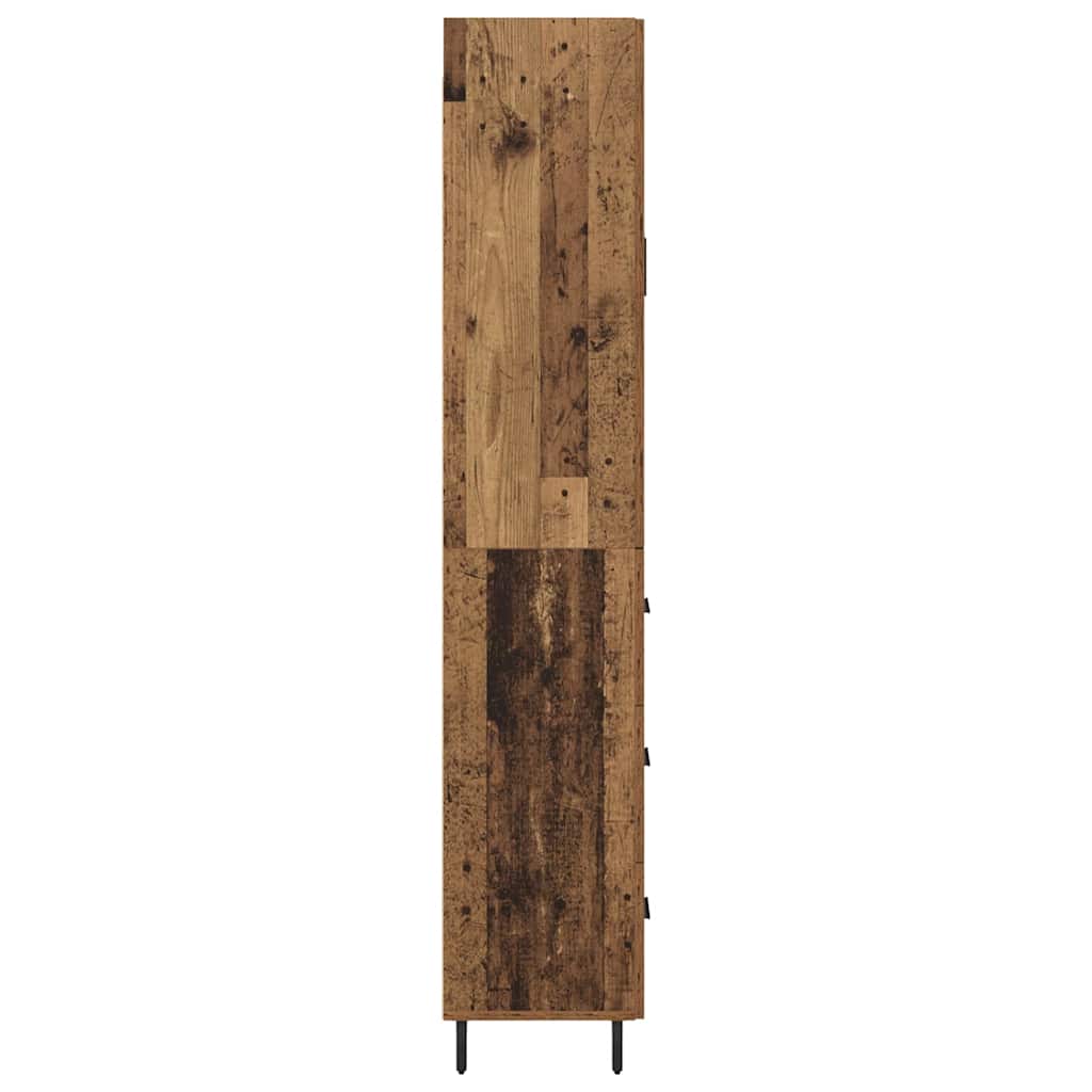 Highboard 2 stk. Gammelt træ 69,5 x 34 x 180 cm Konstrueret træ