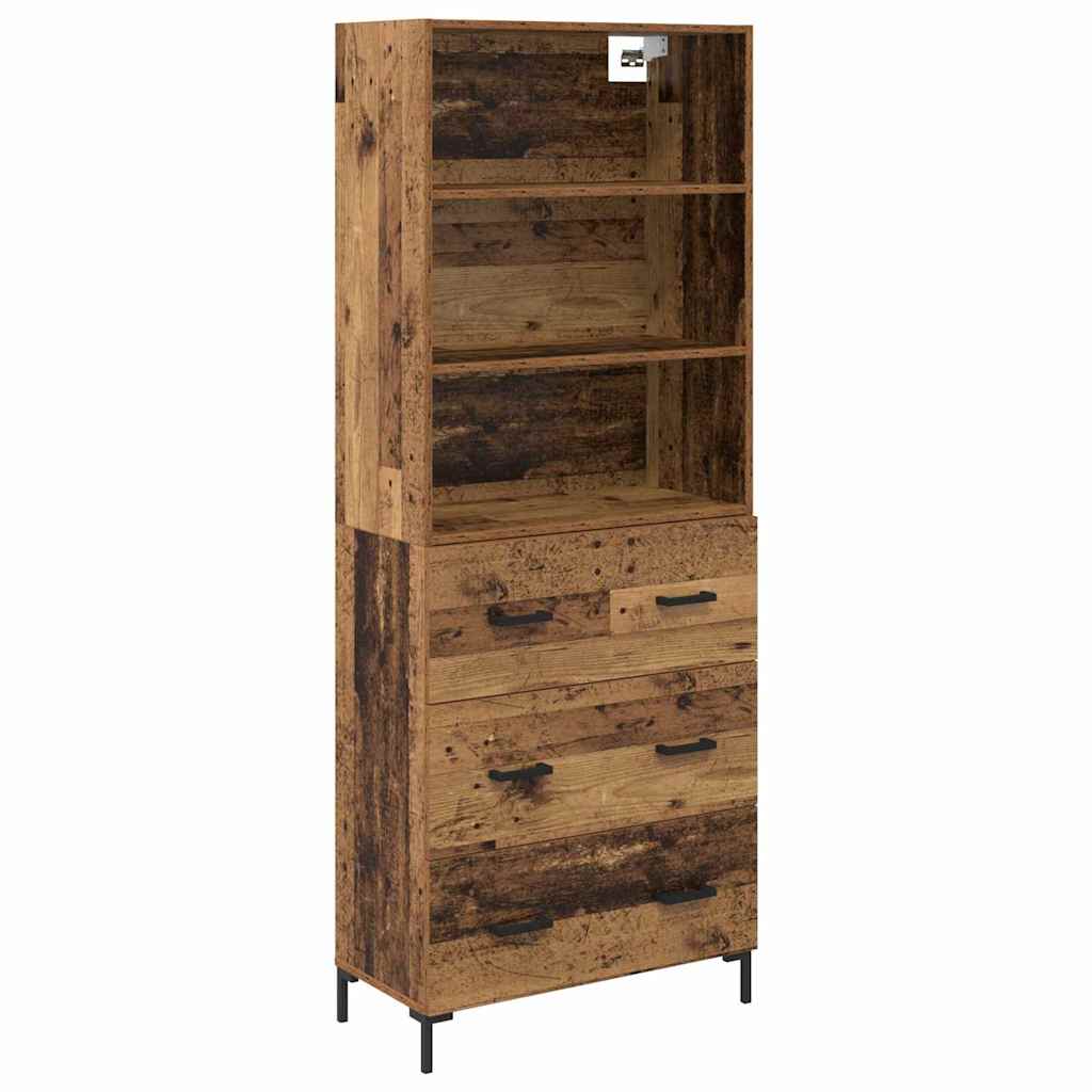 Highboard Gammelt træ 69,5 x 34 x 180 cm Konstrueret træ
