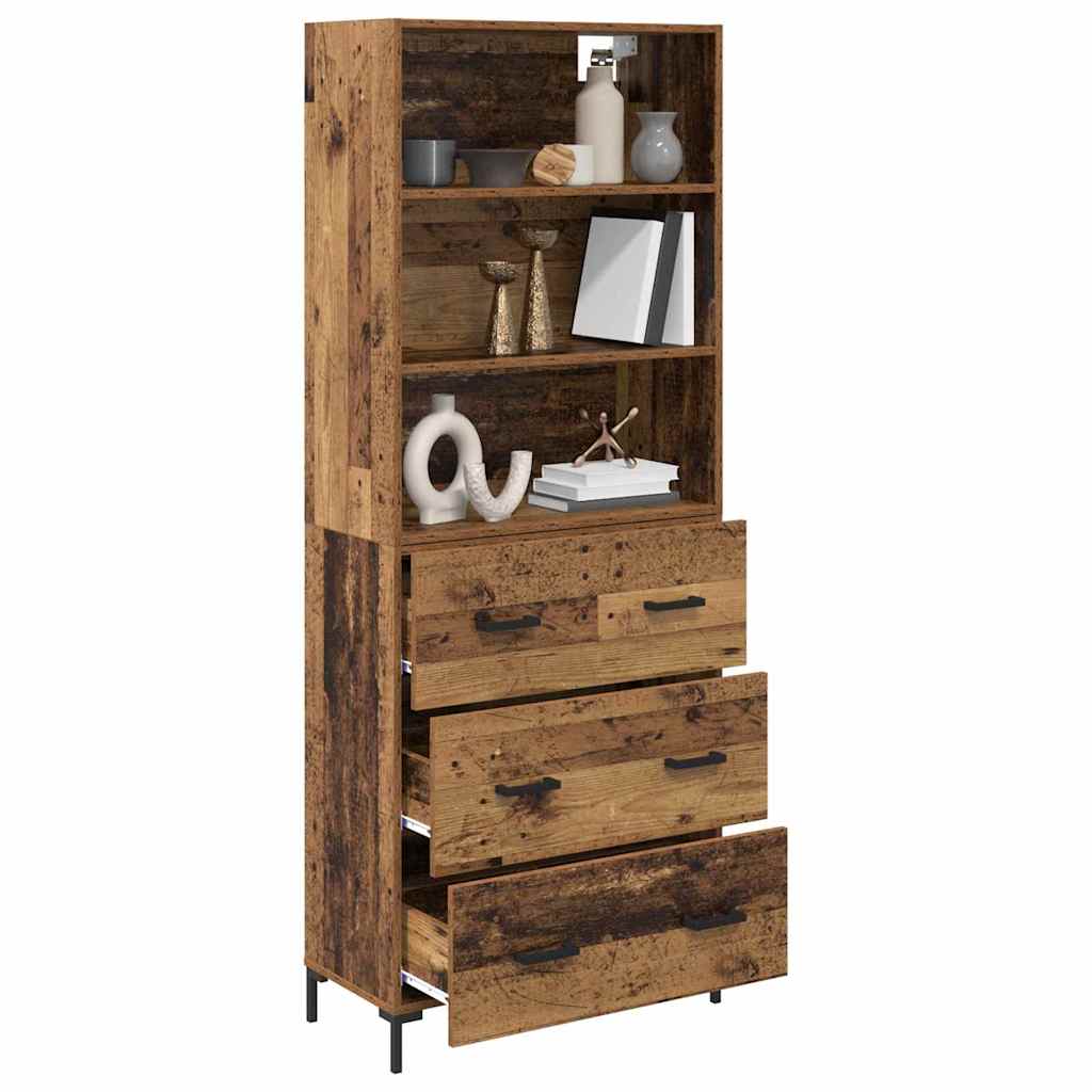 Highboard Gammelt træ 69,5 x 34 x 180 cm Konstrueret træ