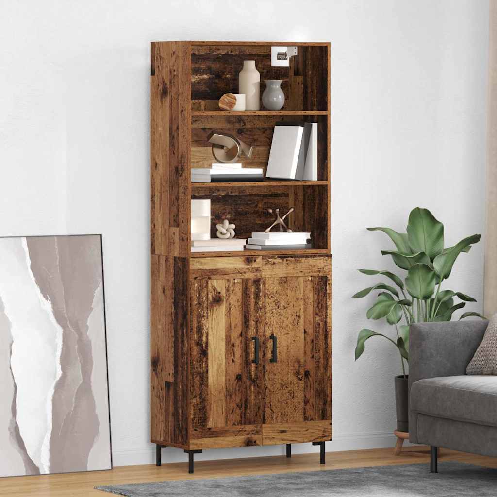 Highboard Gammelt træ 69,5 x 34 x 180 cm Konstrueret træ