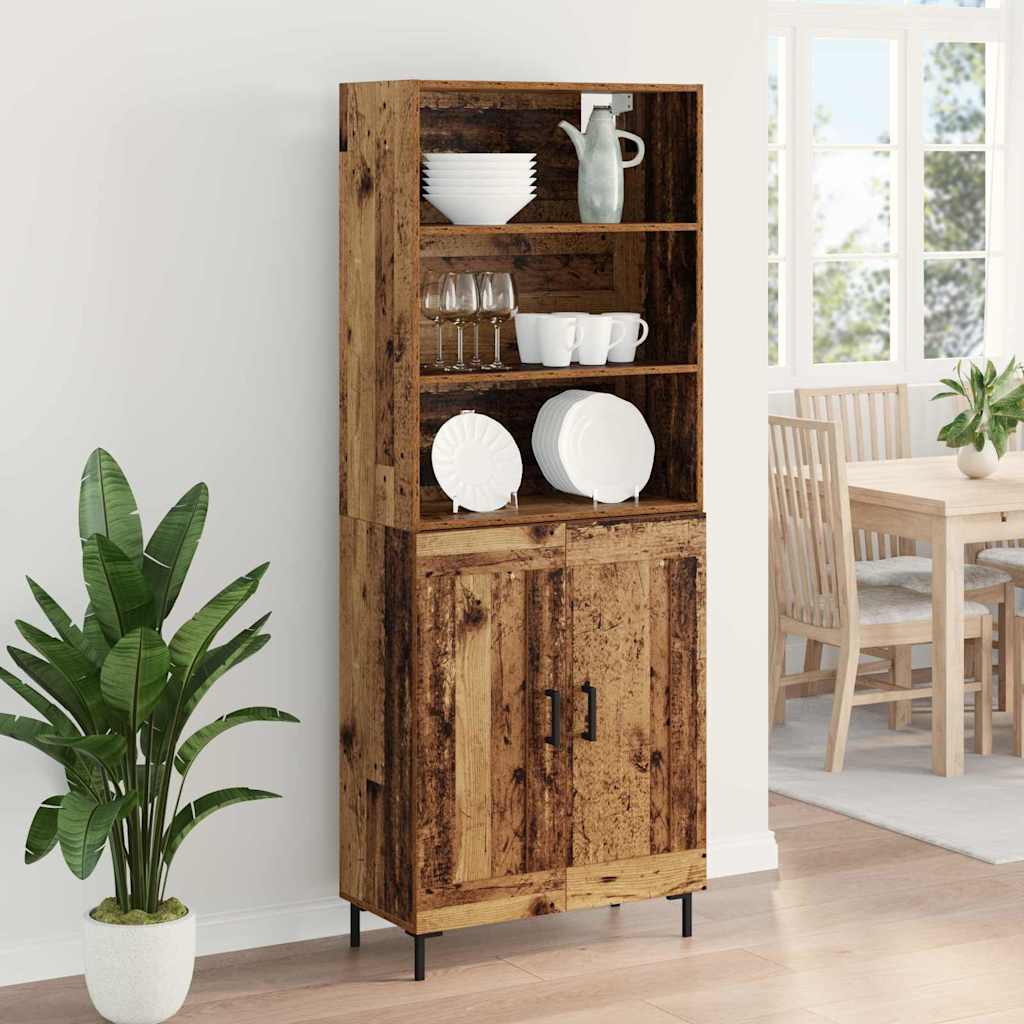 Highboard Gammelt træ 69,5 x 34 x 180 cm Konstrueret træ