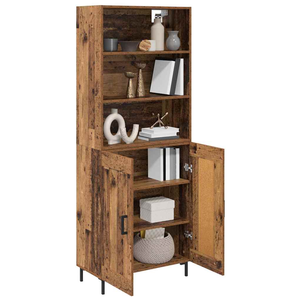 Highboard Gammelt træ 69,5 x 34 x 180 cm Konstrueret træ