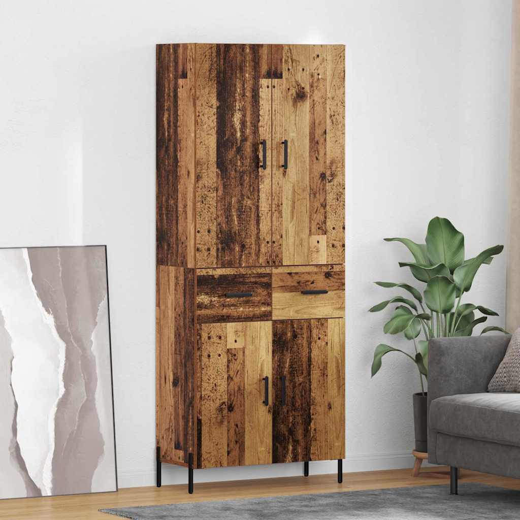 Highboard Gammelt træ 69,5 x 34 x 180 cm Konstrueret træ