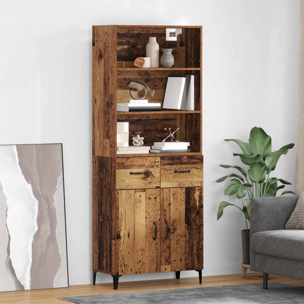 Highboard Gammelt træ 69,5 x 34 x 180 cm Konstrueret træ